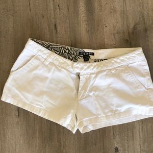 Volcom white cotton Jean shorts